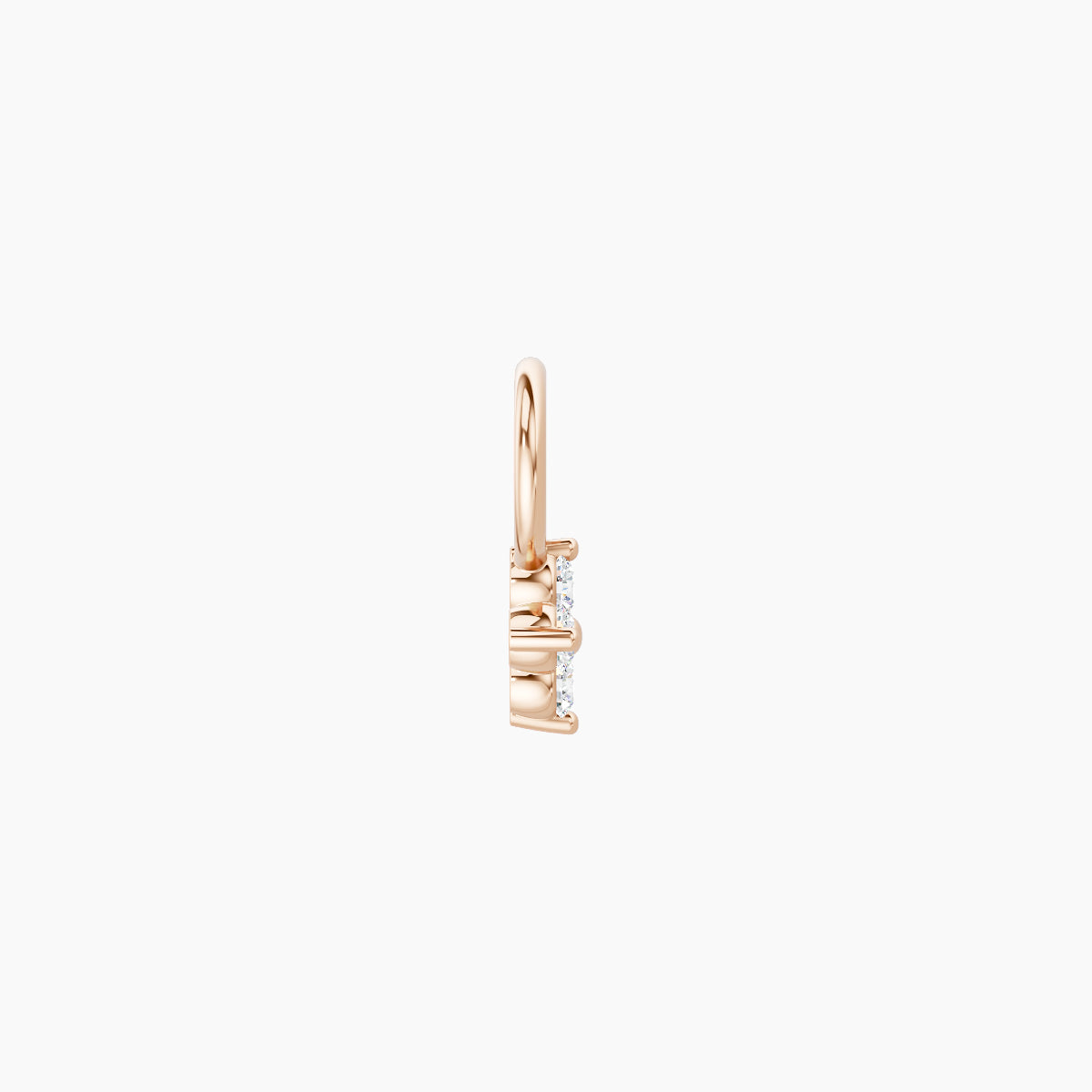 Eris | 18k Rose Gold 4 mm Flower Diamond Charm
