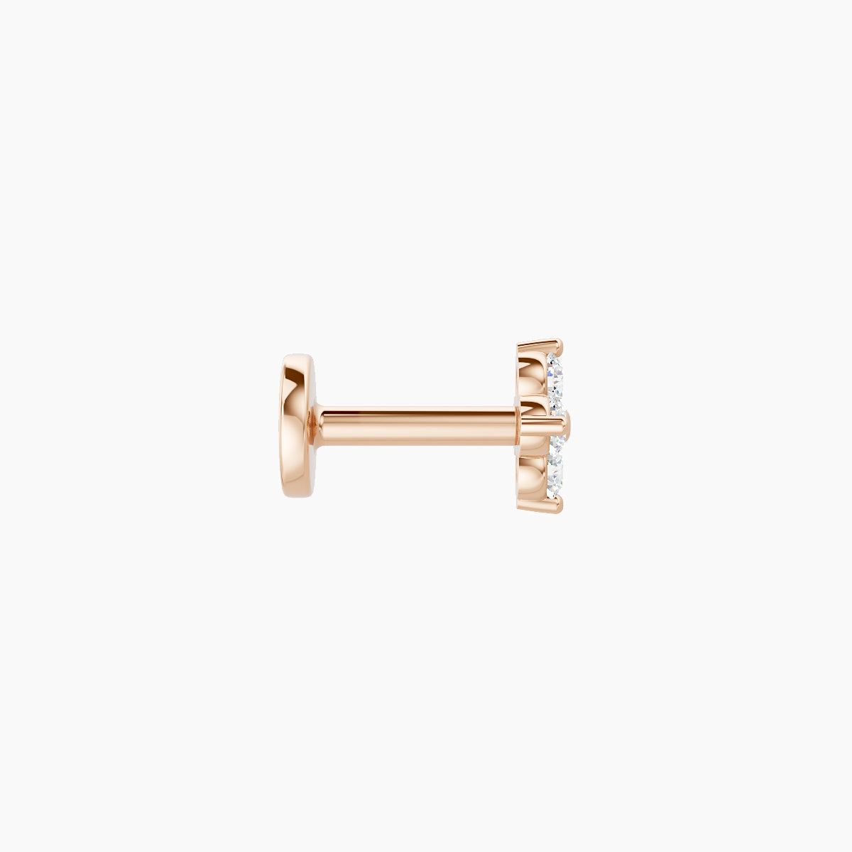 Eris | 18k Rose Gold 4.5 mm 5 mm Flower Diamond Nose Piercing