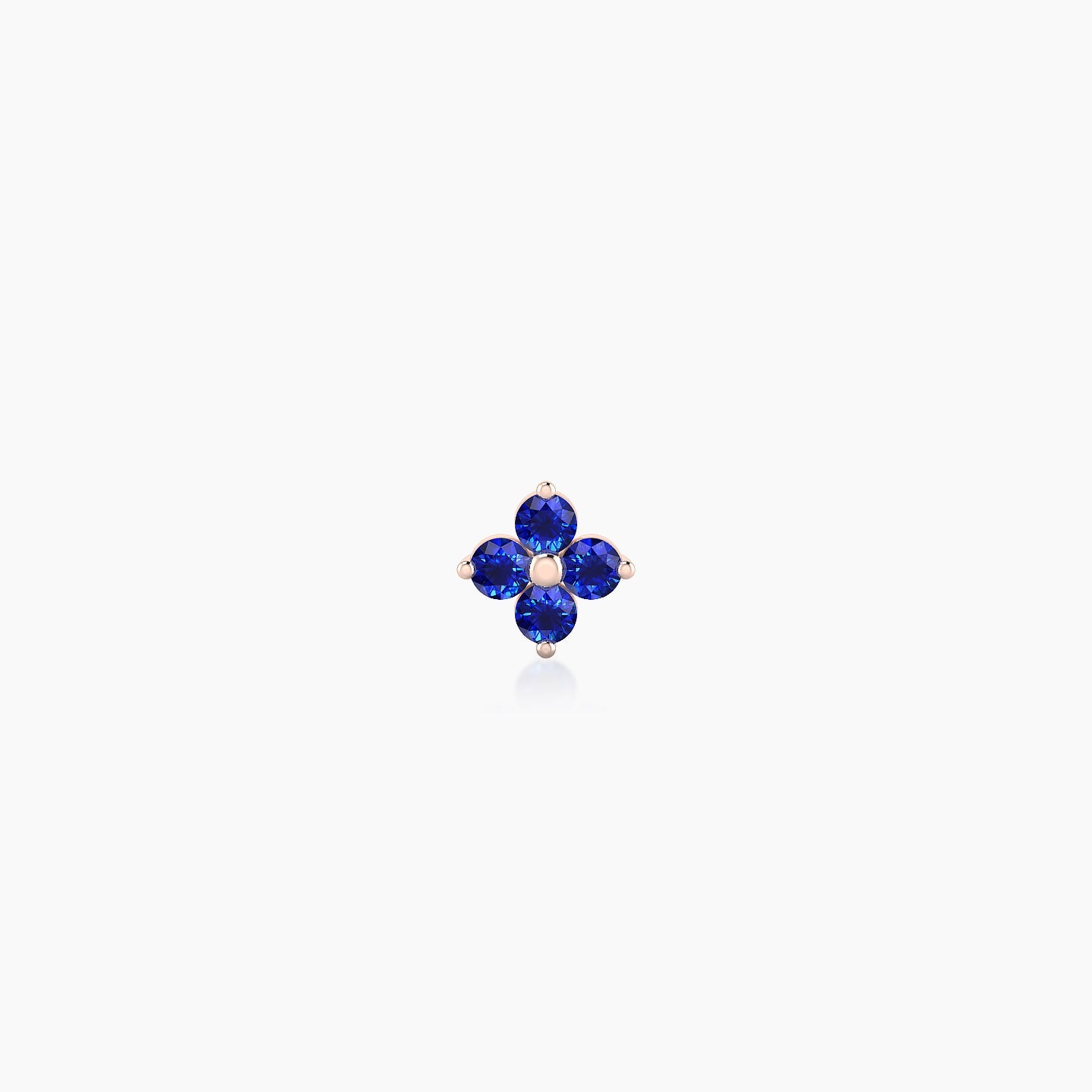 Eris | 18k Rose Gold 5 mm 4.5 mm Flower Sapphire Nostril Piercing