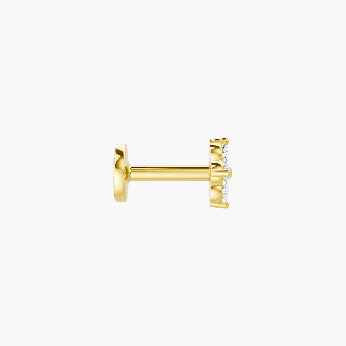 Eris | 18k Yellow Gold 4.5 mm 5 mm Flower Diamond Piercing