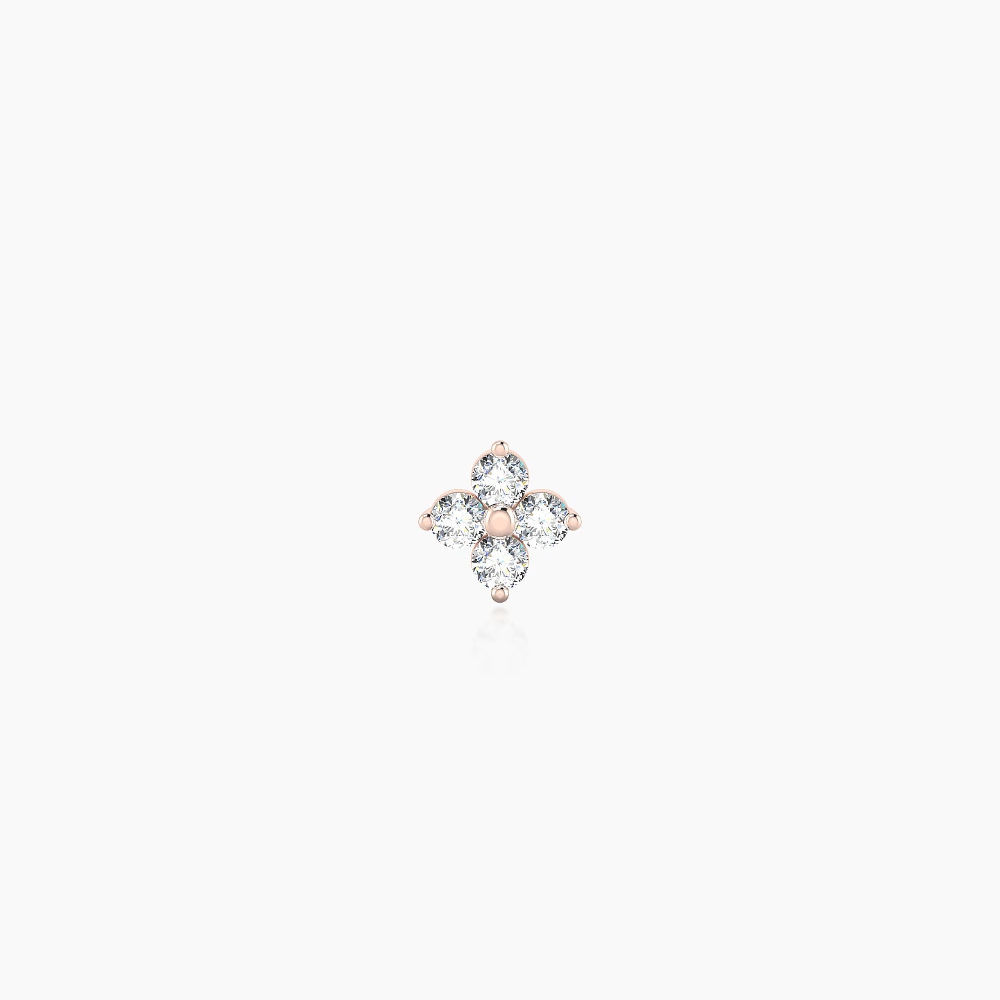 Eris | 18k Rose Gold 4.5 mm 5 mm Flower Diamond Piercing