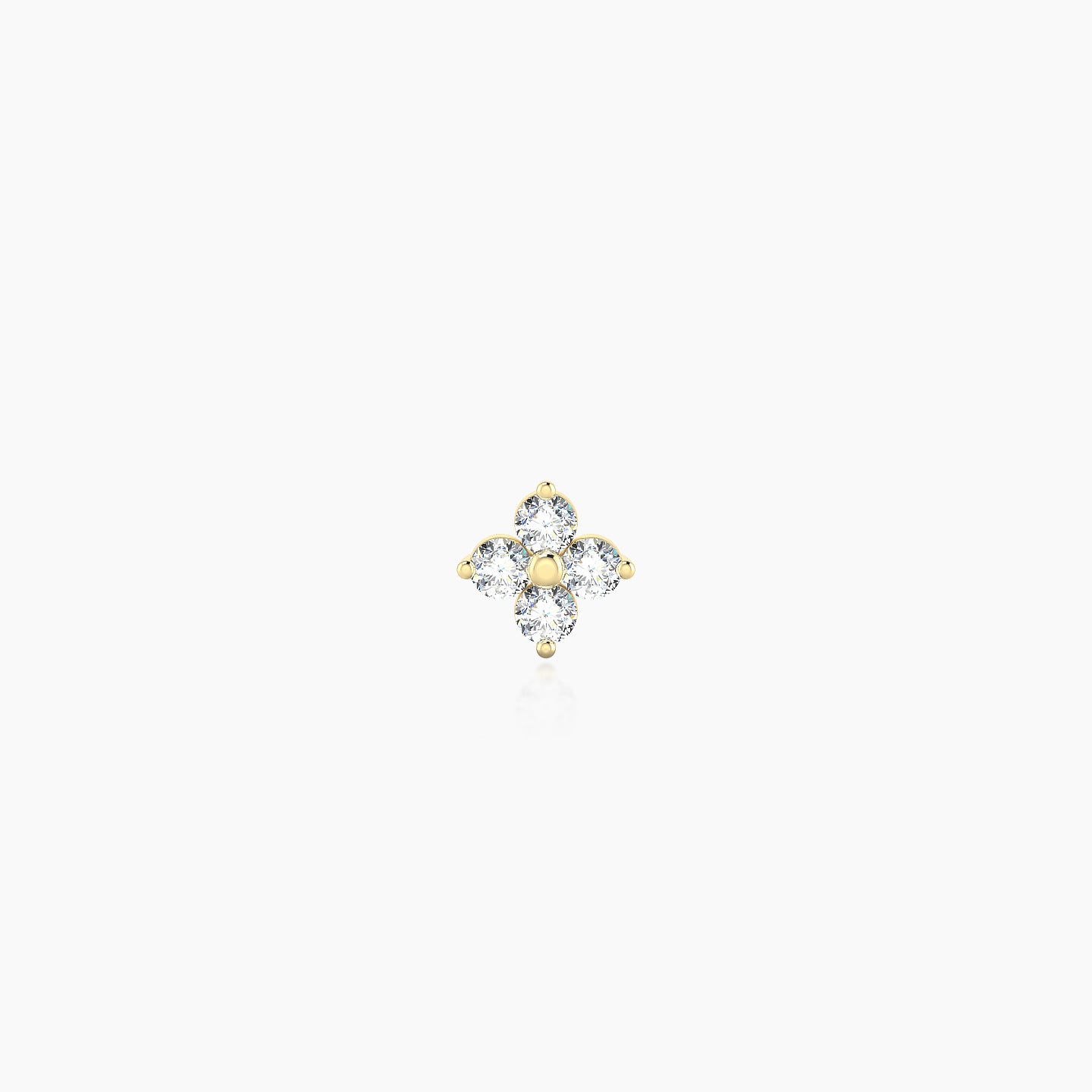 Eris | 18k Yellow Gold 4.5 mm 5 mm Flower Diamond Piercing