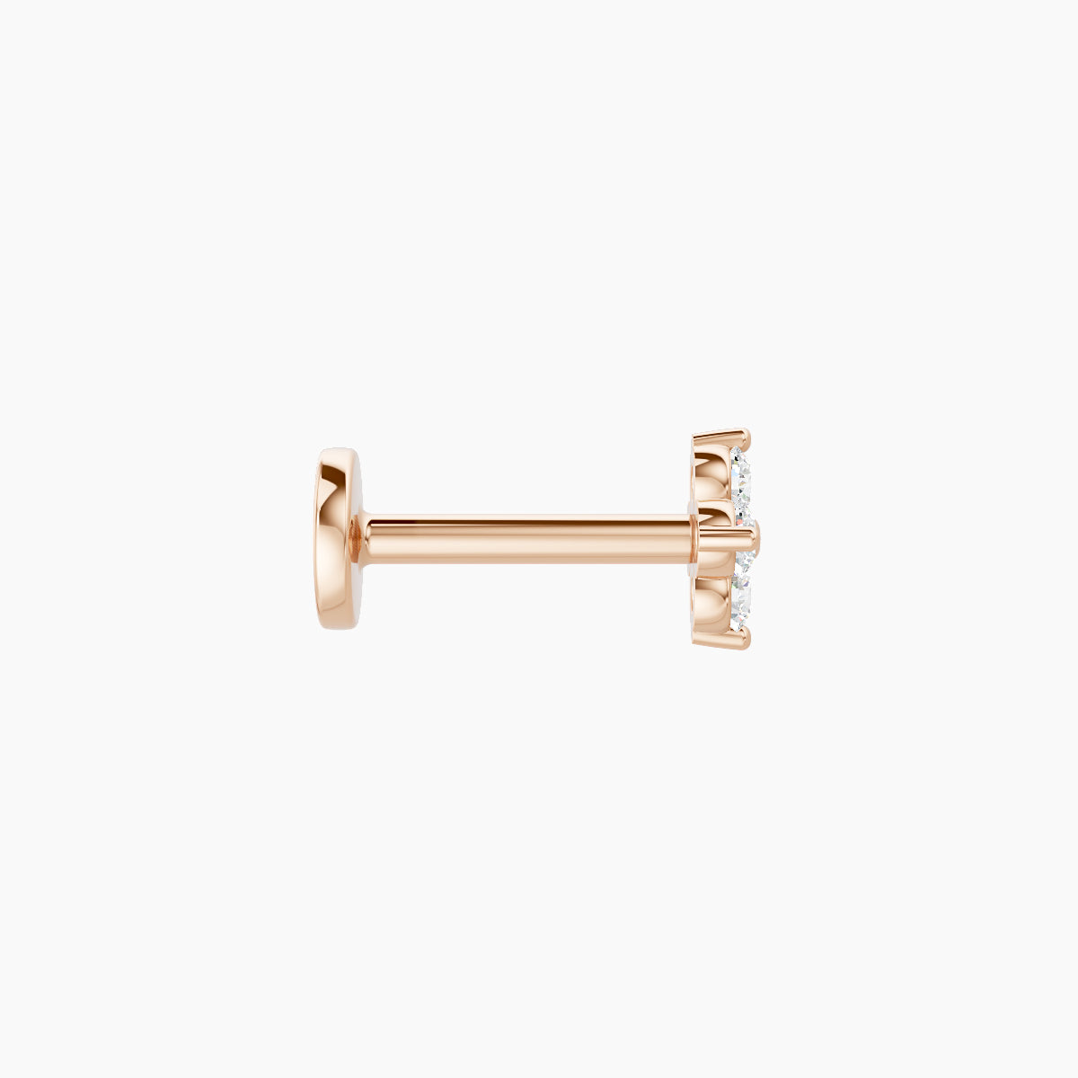 Eris | 18k Rose Gold 4.5 mm 6.5 mm Flower Diamond Nose Piercing