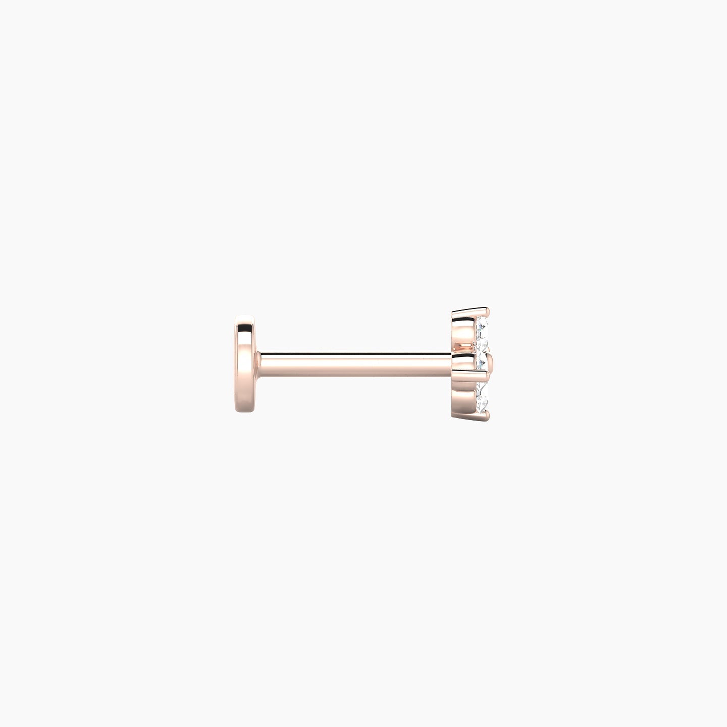 Eris | 18k Rose Gold 4.5 mm 6.5 mm Flower Diamond Piercing