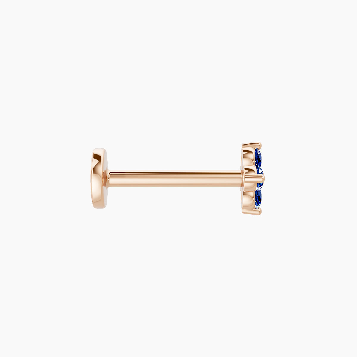 Eris | 18k Rose Gold 8 mm 4.5 mm Flower Sapphire Nose Piercing