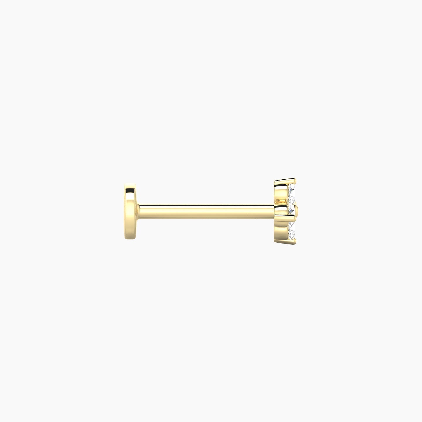 Eris | 18k Yellow Gold 4.5 mm 8 mm Flower Diamond Piercing