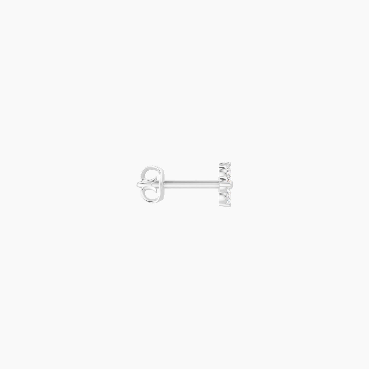 Eris | 18k White Gold 4.5 mm Flower Diamond Earring