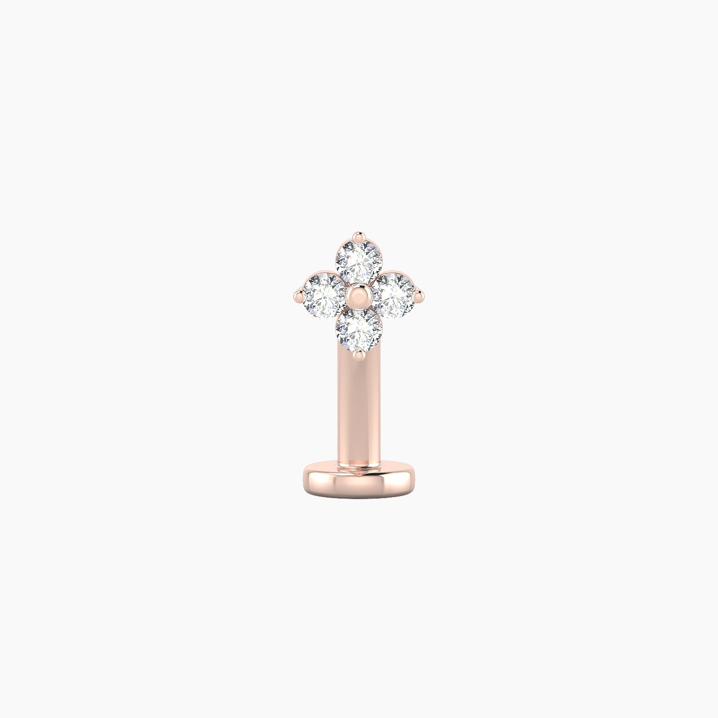 Eris | 18k Rose Gold 5 mm 10 mm Flower Diamond Floating Navel Piercing