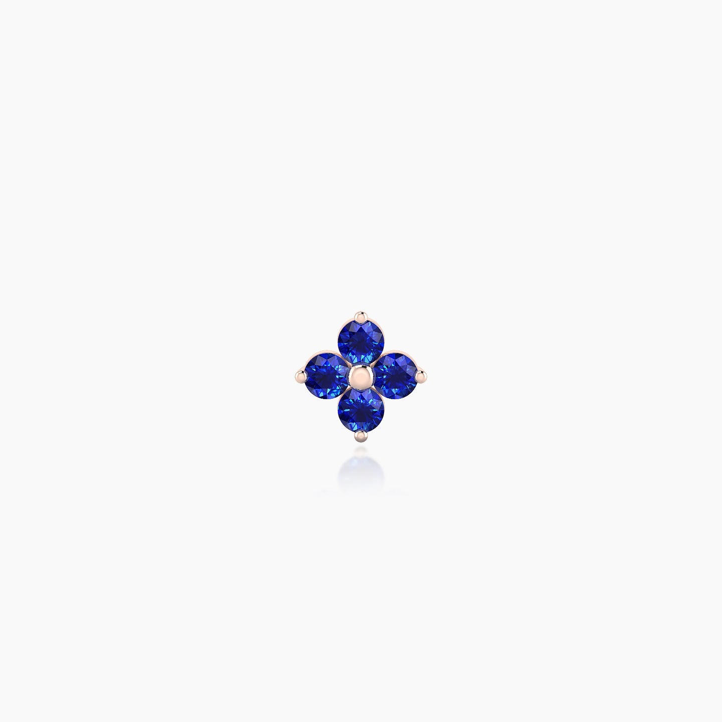 Eris | 18k Rose Gold 5 mm 5 mm Flower Sapphire Nostril Piercing