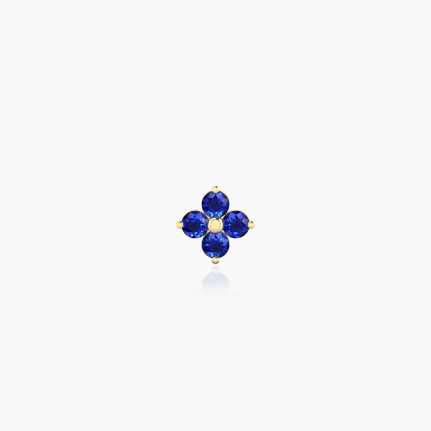 Eris | 18k Yellow Gold 5 mm 5 mm Flower Sapphire Nostril Piercing