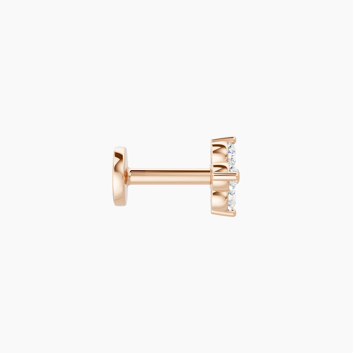 Eris | 18k Rose Gold 5 mm 5 mm Flower Diamond Piercing