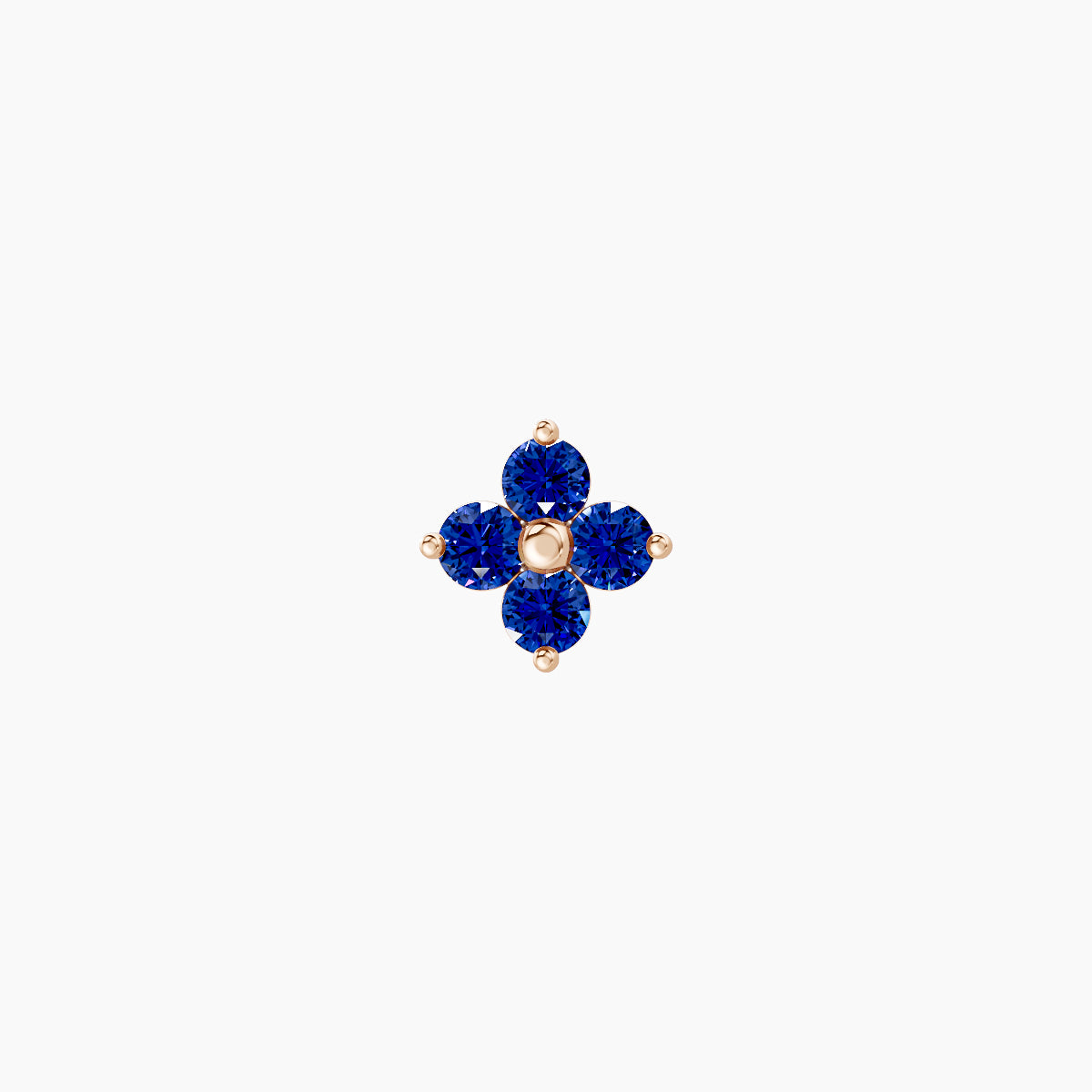 Eris | 18k Rose Gold 5 mm 5 mm Flower Sapphire Piercing