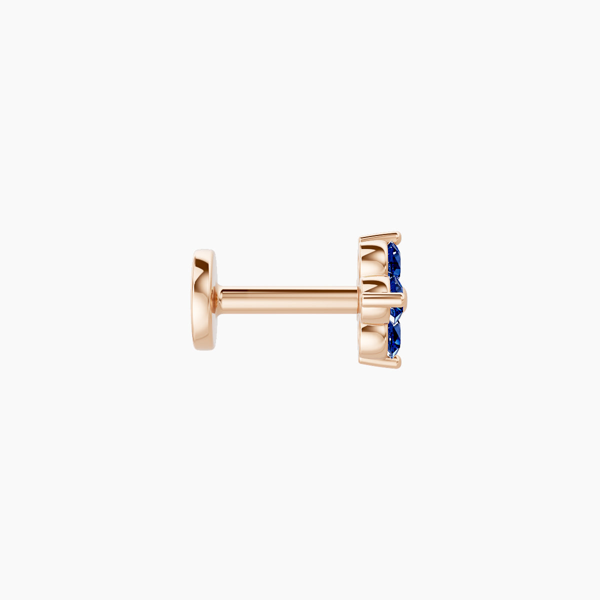 Eris | 18k Rose Gold 5 mm 5 mm Flower Sapphire Piercing