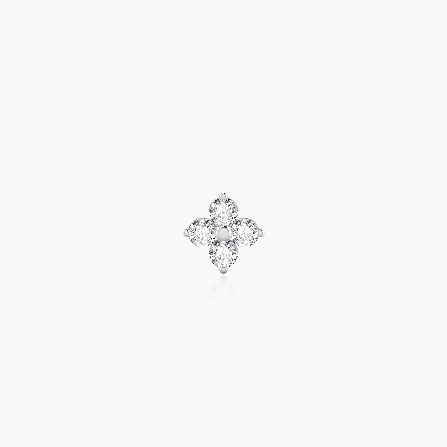 Eris | 18k White Gold 5 mm 5 mm Flower Diamond Piercing