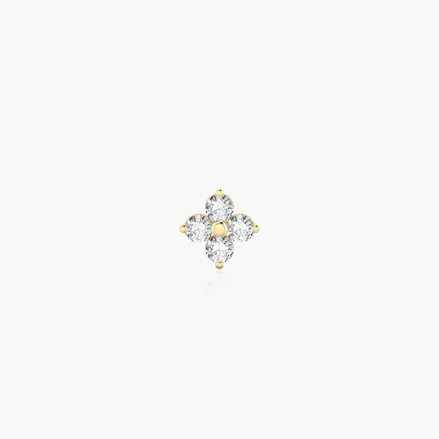 Eris | 18k Yellow Gold 5 mm 5 mm Flower Diamond Piercing