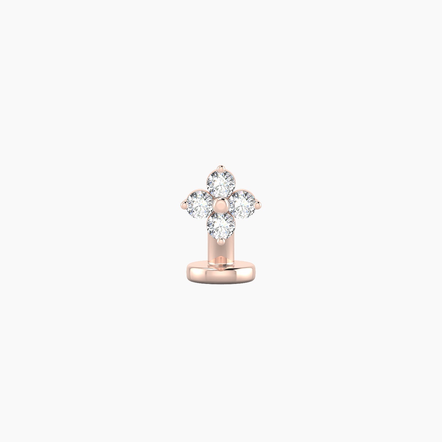 Eris | 18k Rose Gold 5 mm 6 mm Flower Diamond Floating Navel Piercing