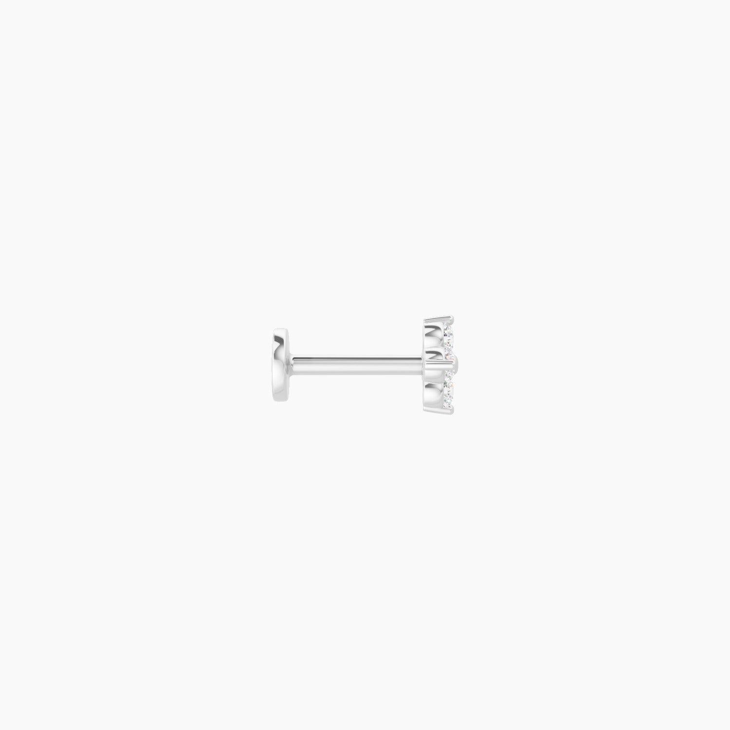 Eris | 18k White Gold 5 mm 6.5 mm Flower Diamond Nose Piercing