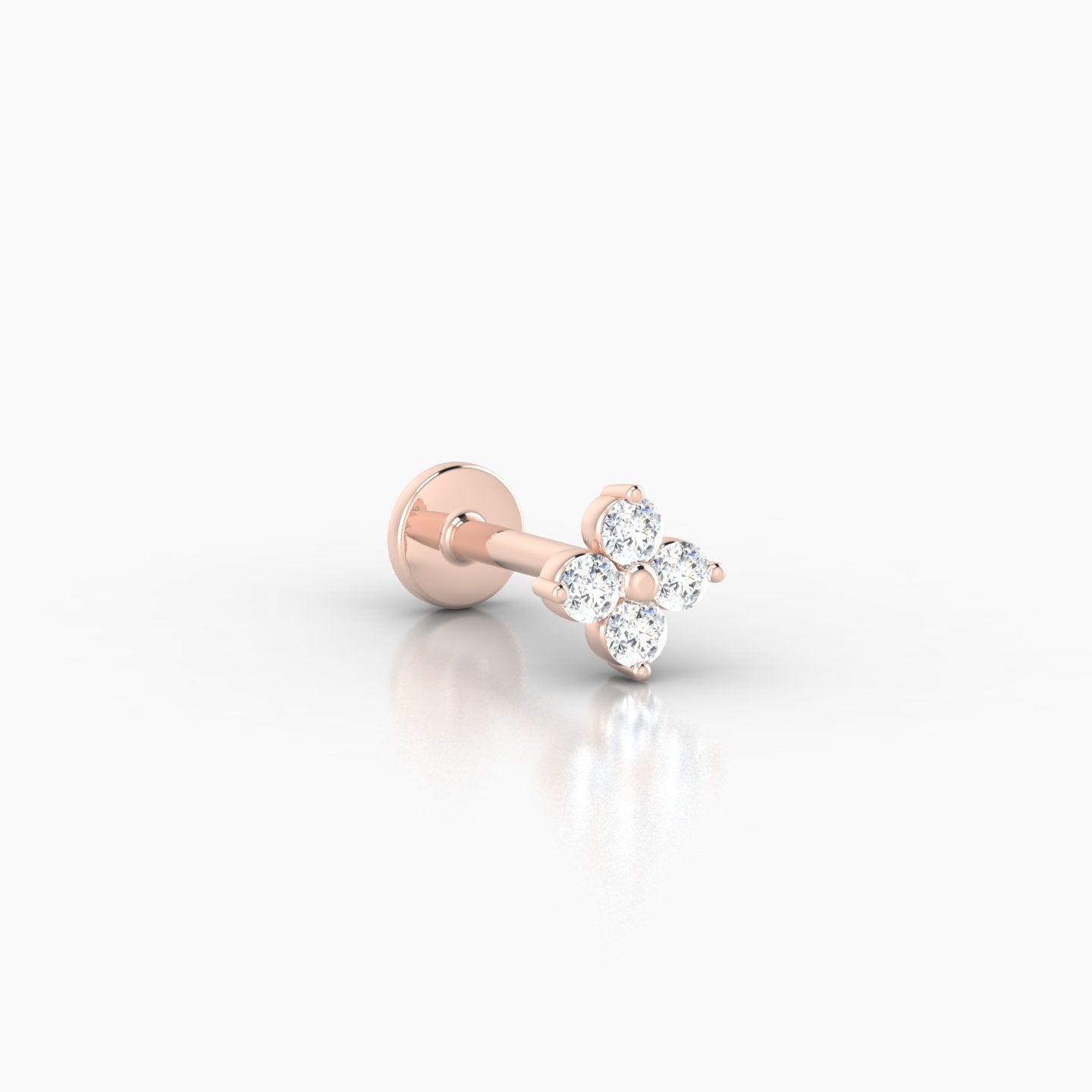 Eris | 18k Rose Gold 5 mm 6.5 mm Flower Diamond Piercing