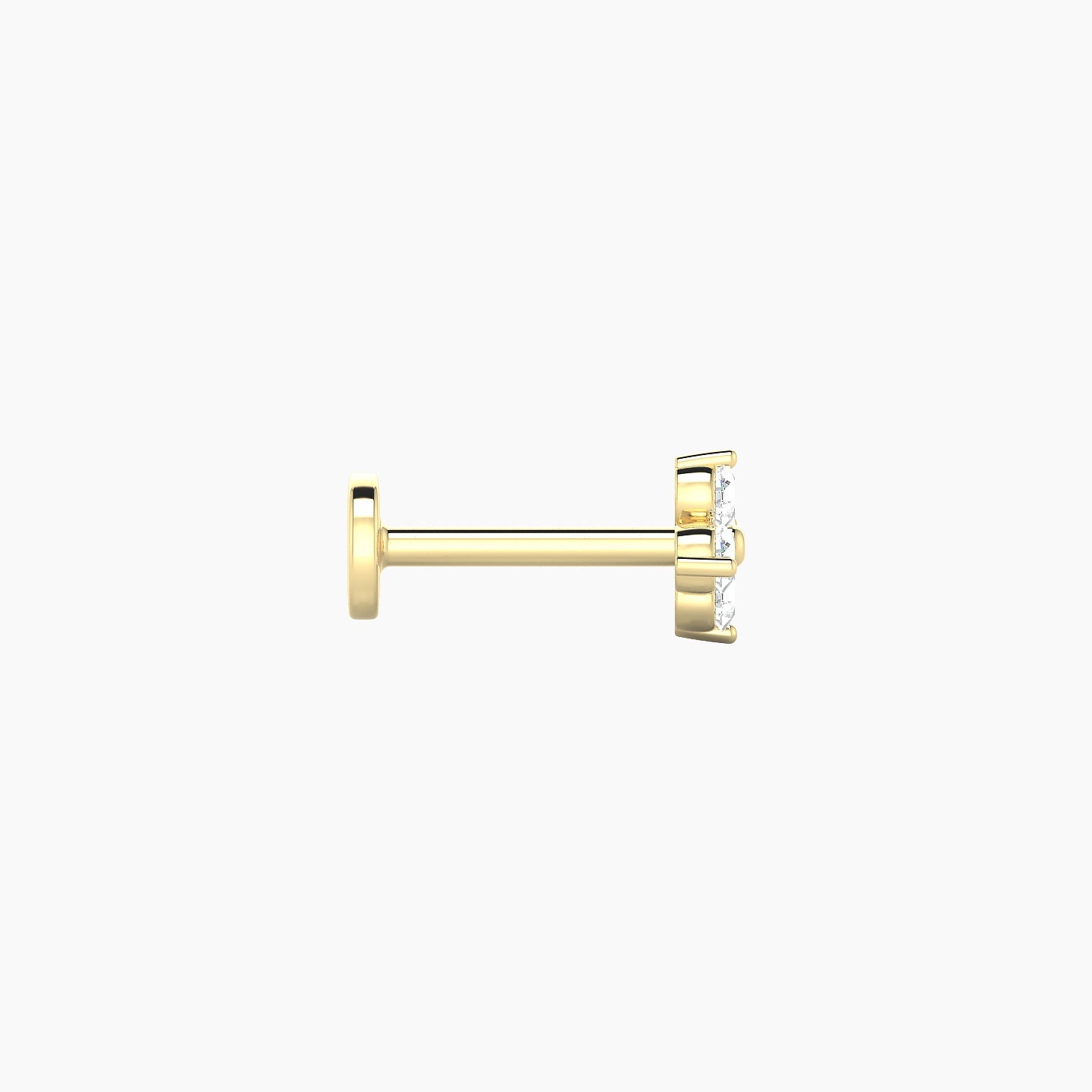 Eris | 18k Yellow Gold 5 mm 6.5 mm Flower Diamond Piercing