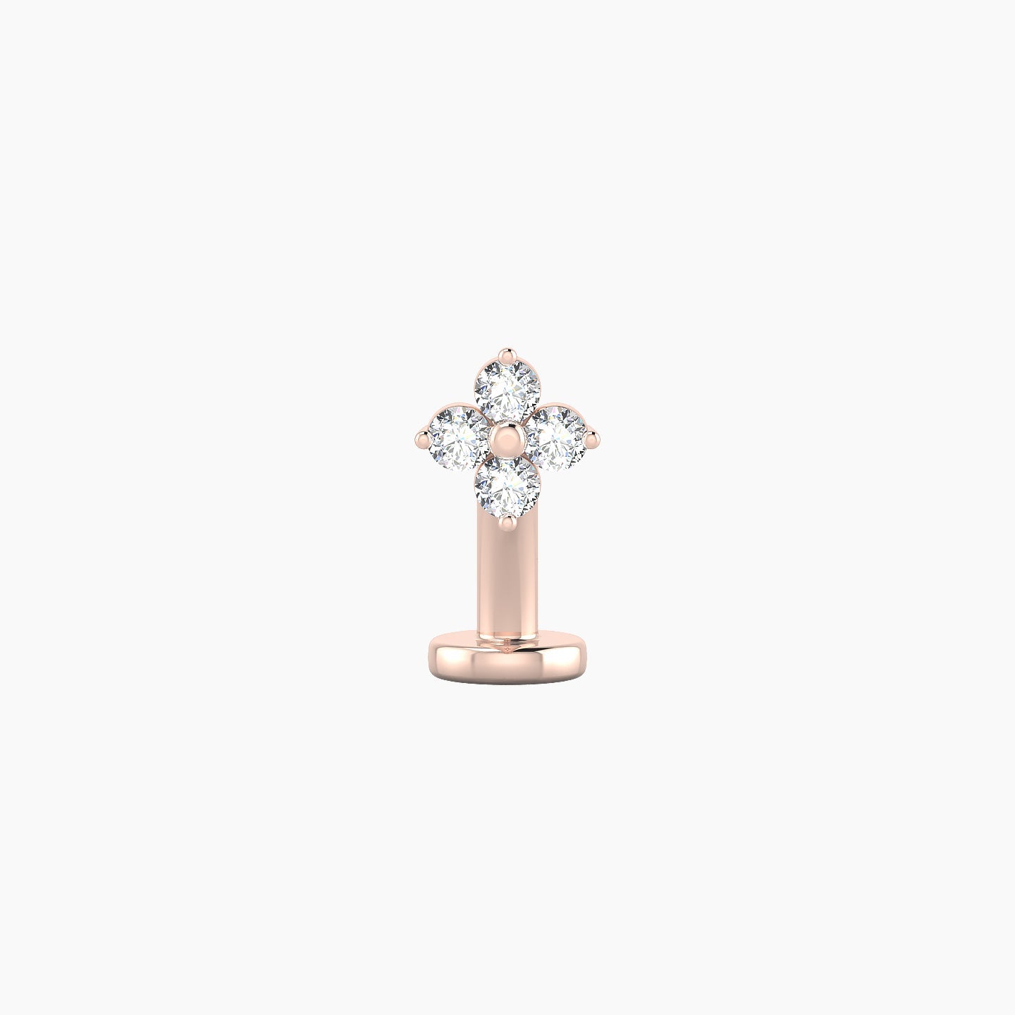 Eris | 18k Rose Gold 5 mm 8 mm Flower Diamond Floating Navel Piercing