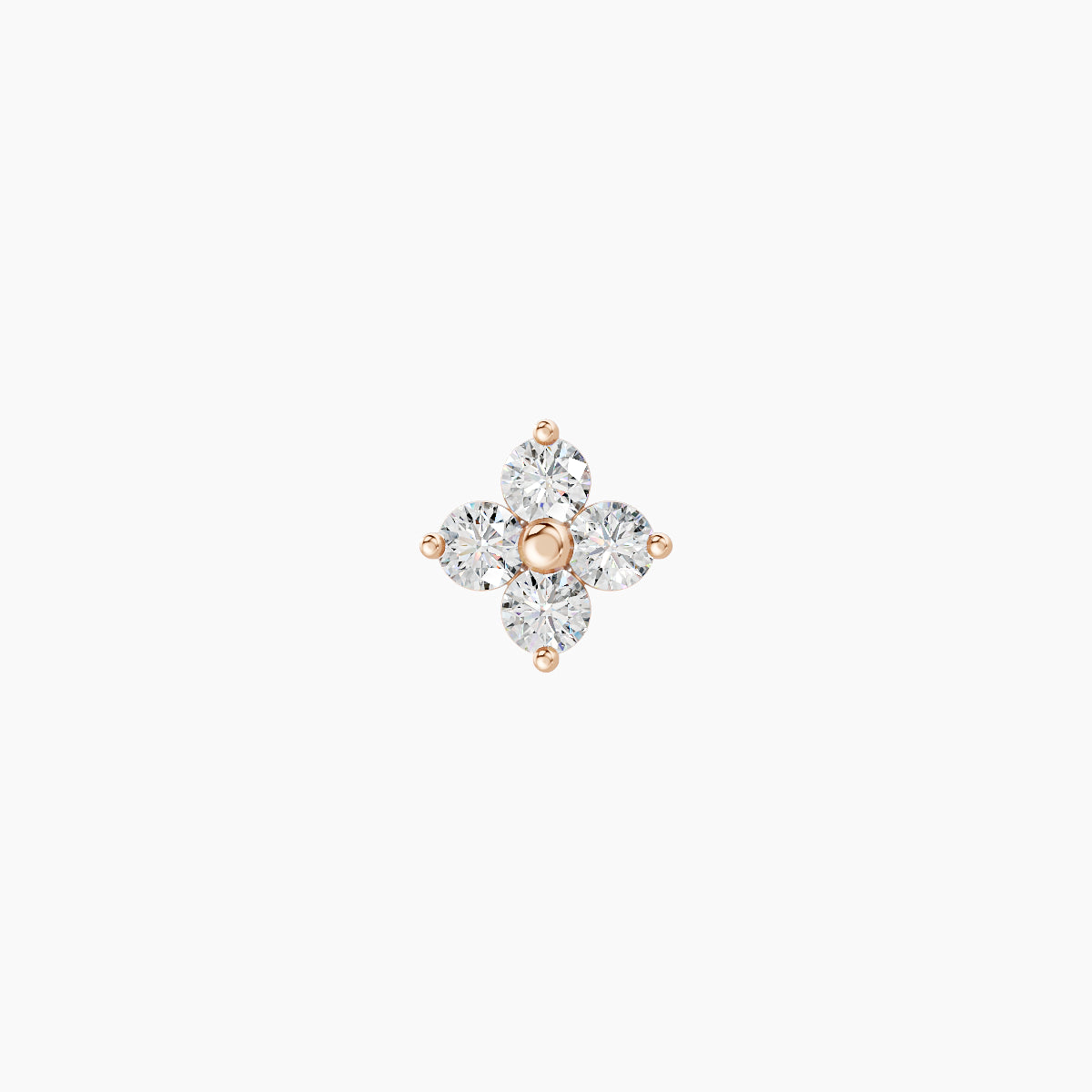 Eris | 18k Rose Gold 5 mm 8 mm Flower Diamond Piercing