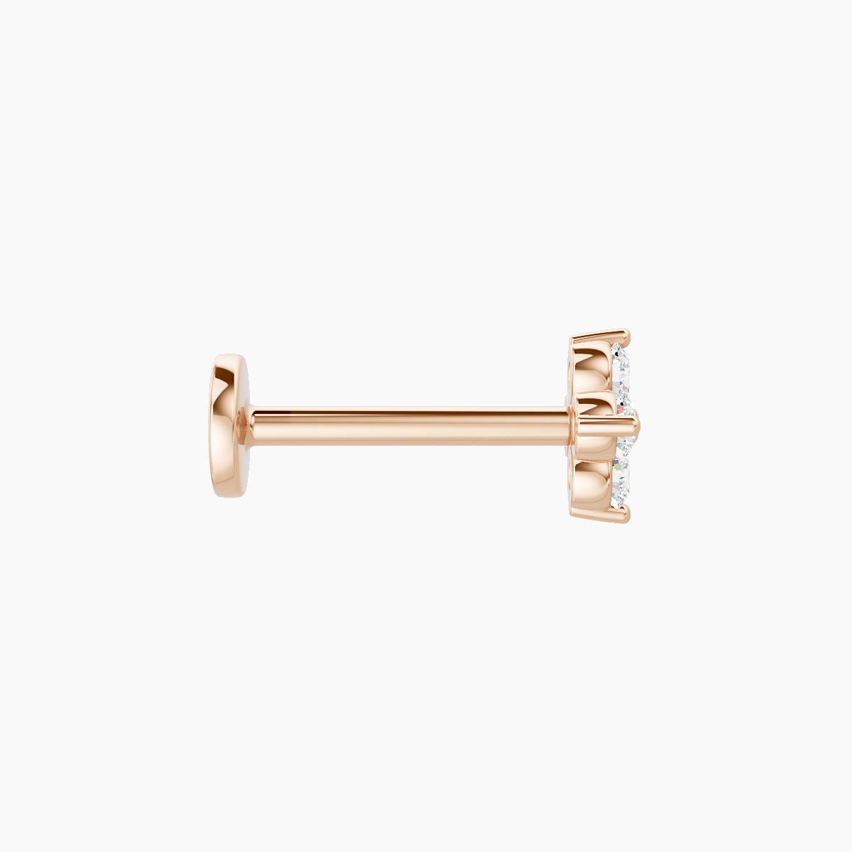 Eris | 18k Rose Gold 5 mm 8 mm Flower Diamond Piercing