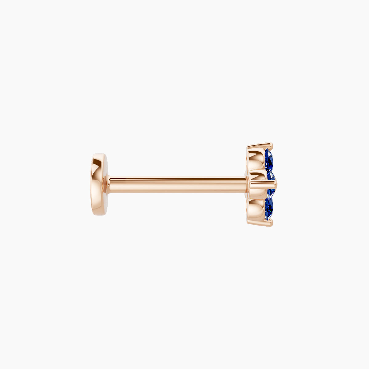 Eris | 18k Rose Gold 8 mm 5 mm Flower Sapphire Piercing