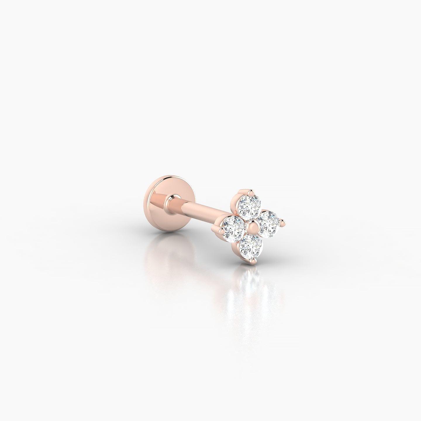 Eris | 18k Rose Gold 5 mm 8 mm Flower Diamond Piercing