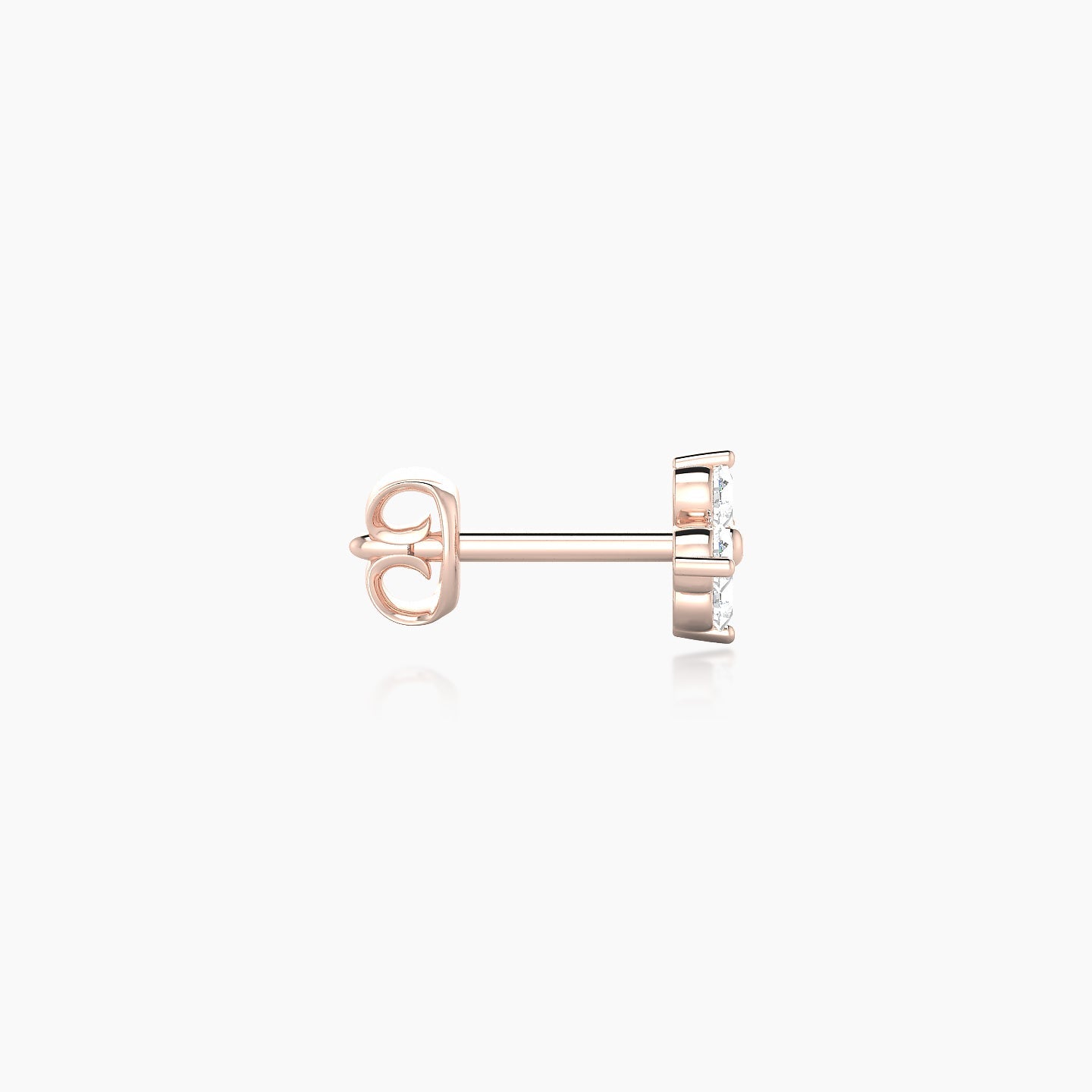 Eris | 18k Rose Gold 5 mm Flower Diamond Earring