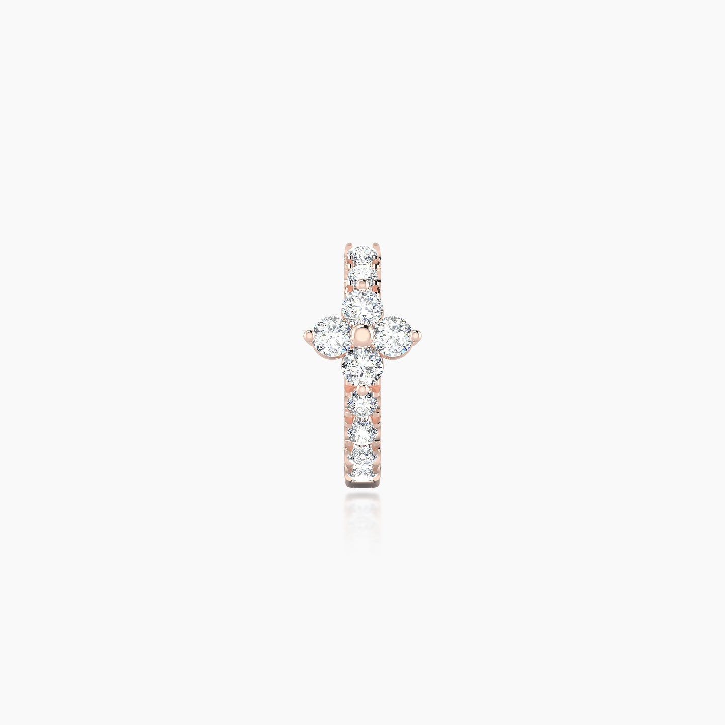 Eris | 18k Rose Gold 6.5 mm Flower Diamond Hoop Piercing