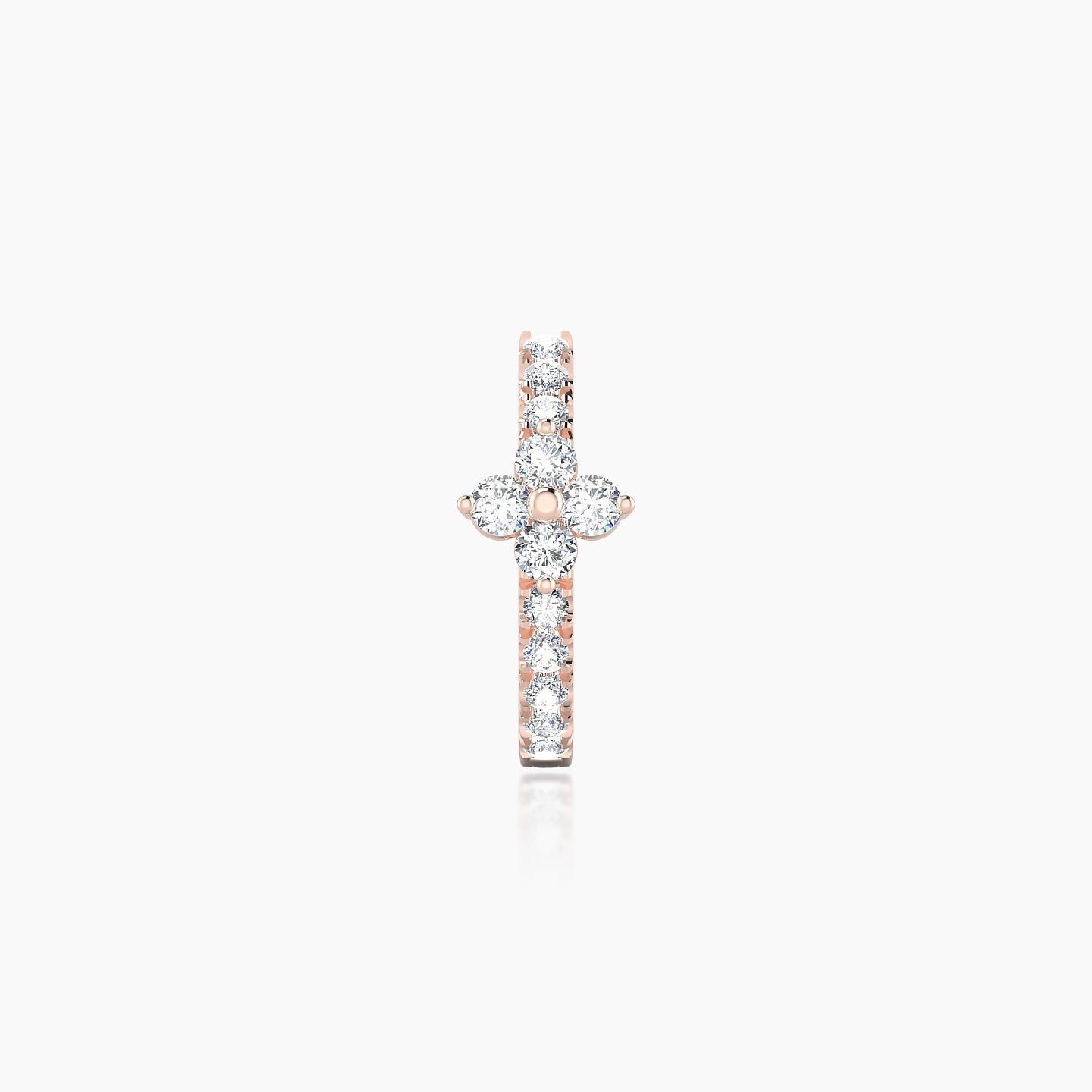 Eris | 18k Rose Gold 8 mm Flower Diamond Hoop Piercing