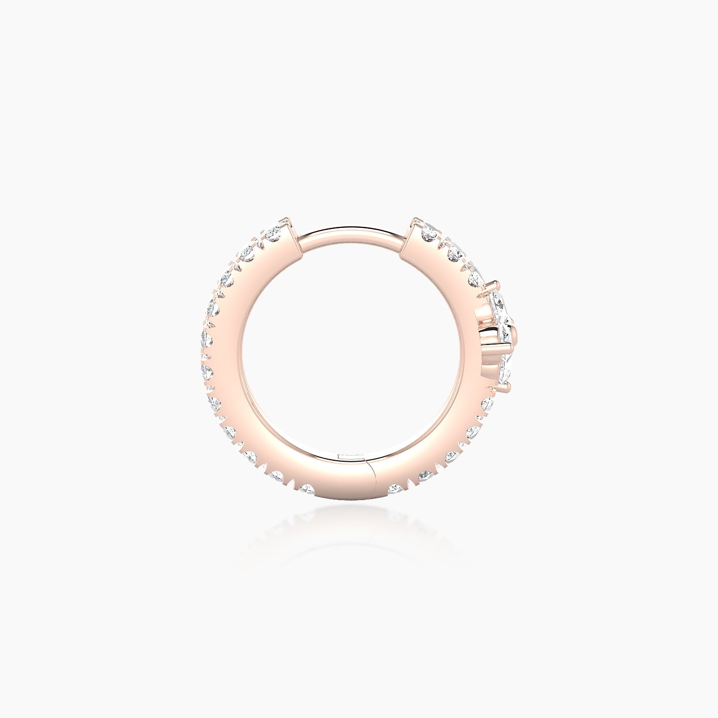 Eris | 18k Rose Gold 8 mm Flower Diamond Hoop Piercing