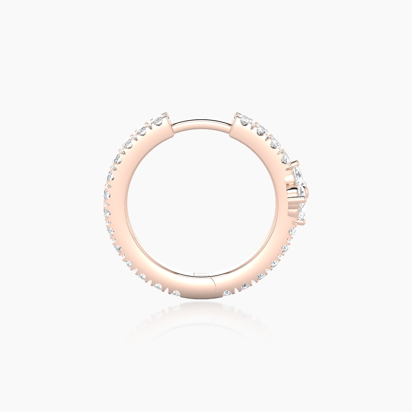 Eris | 18k Rose Gold 9.5 mm Flower Diamond Hoop Piercing