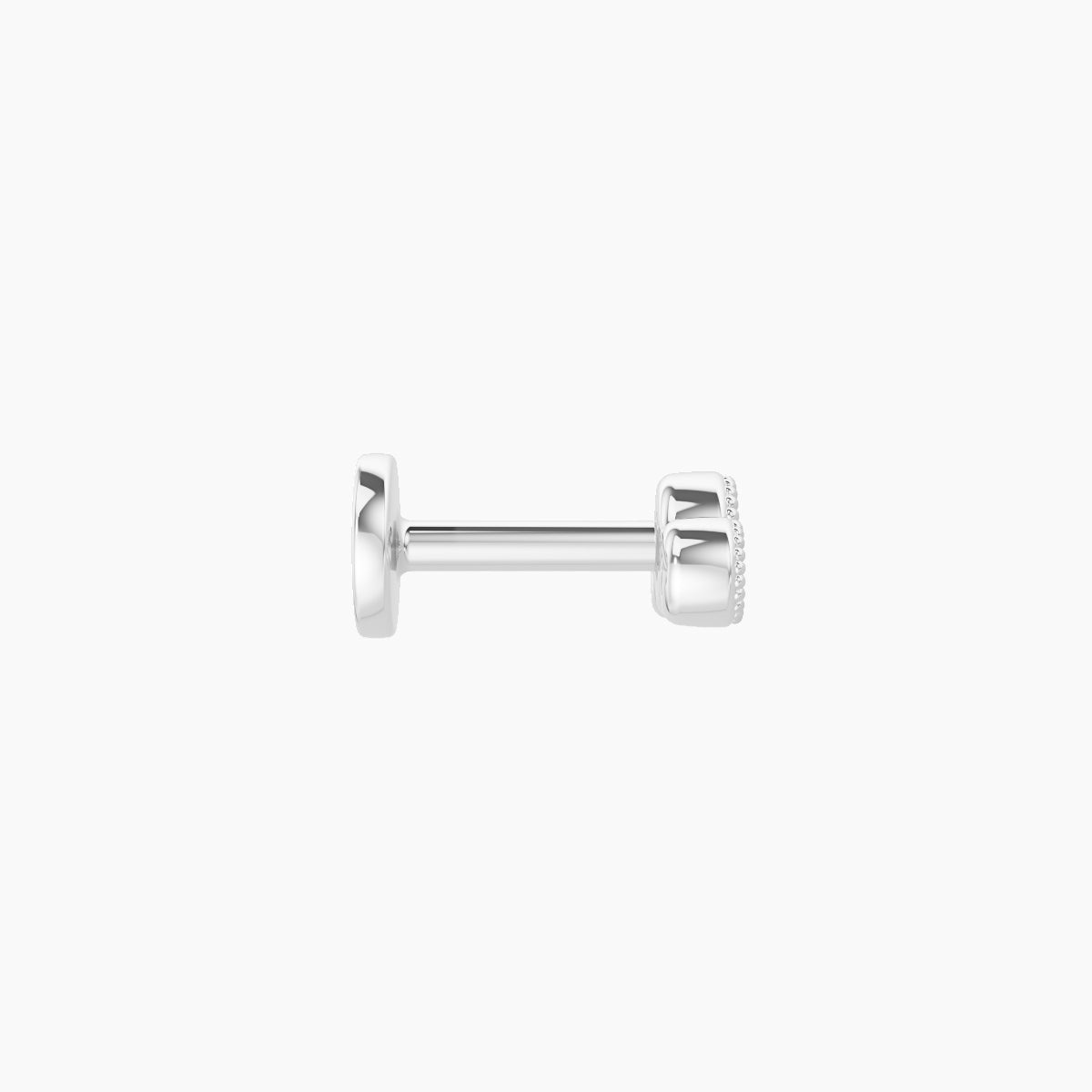 Fama | 18k White Gold 6.5 mm 5 mm Trilogy Diamond Piercing