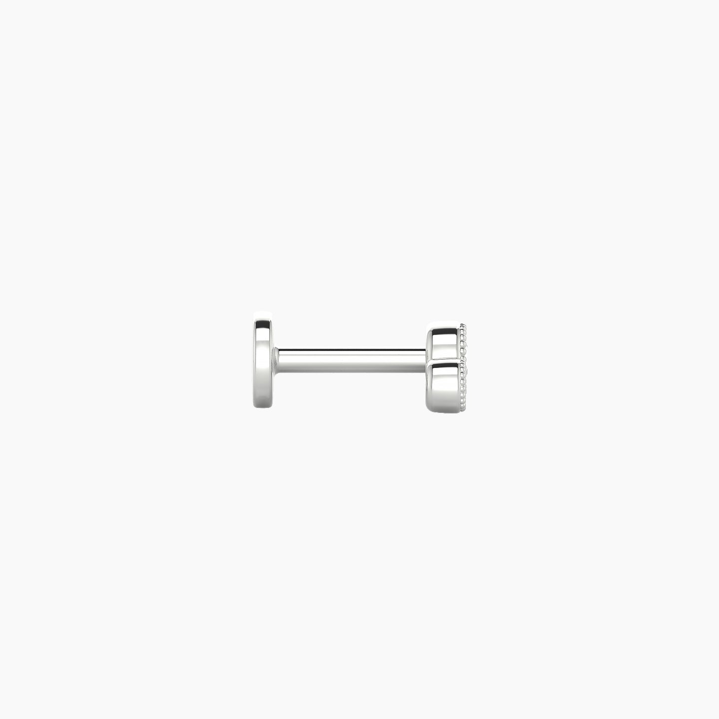 Fama | 18k White Gold 6.5 mm 5 mm Trilogy Diamond Piercing