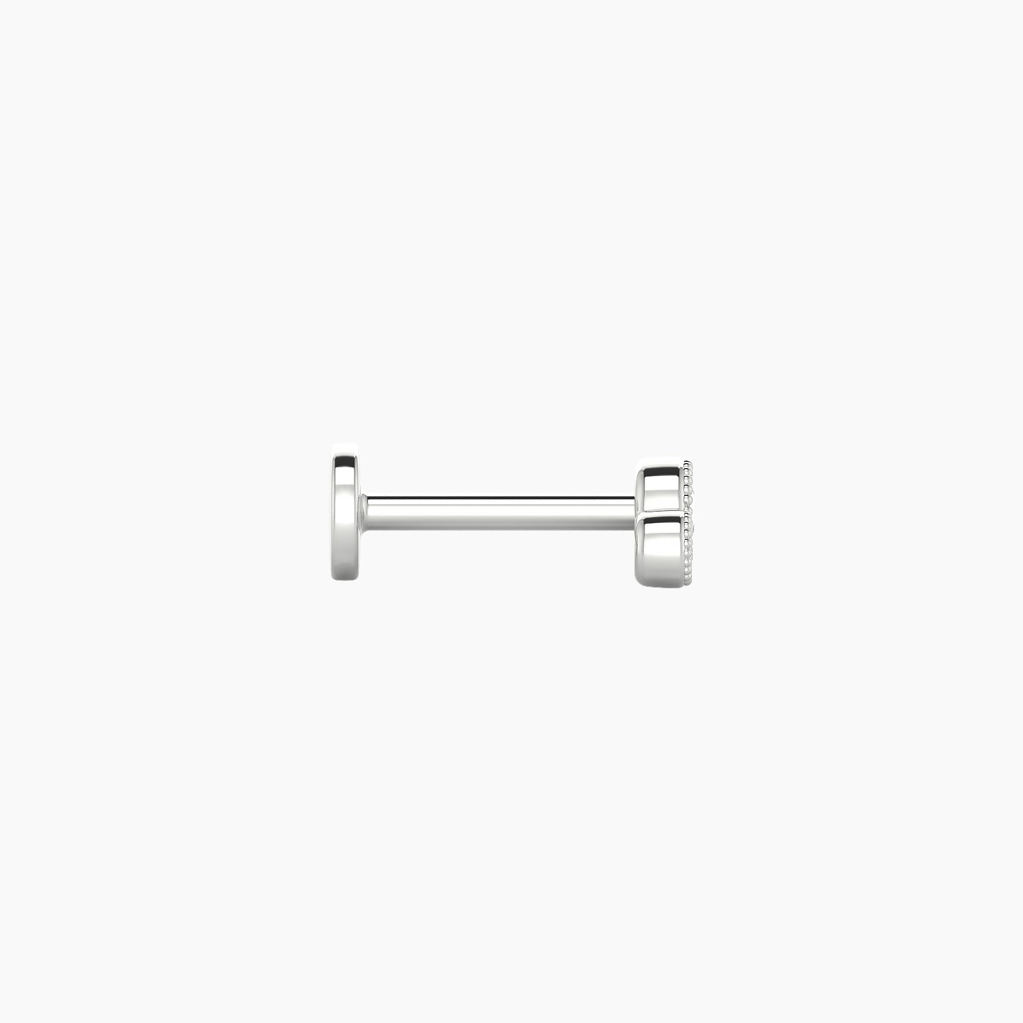 Fama | 18k White Gold 6.5 mm 6.5 mm Trilogy Diamond Piercing