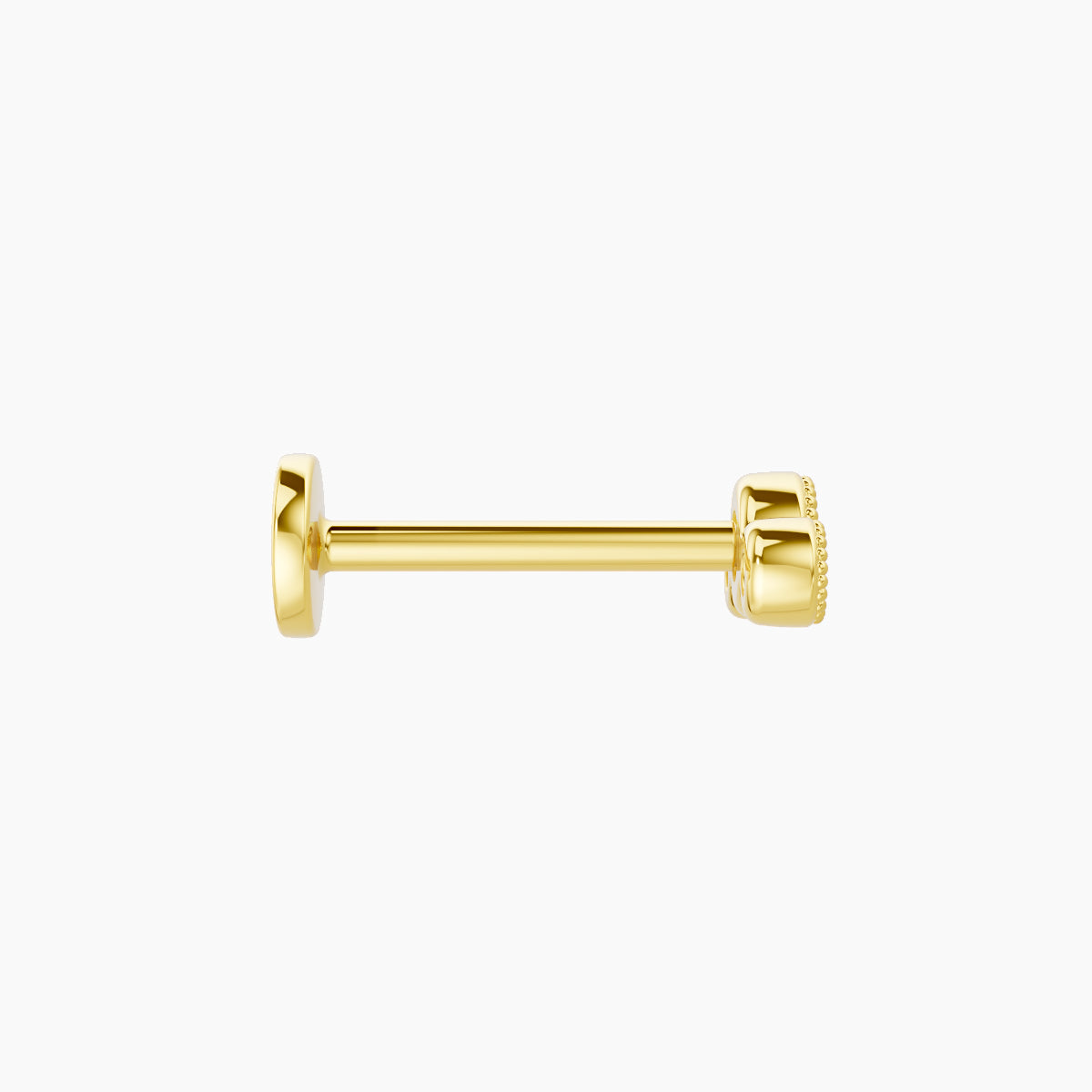 Fama | 18k Yellow Gold 6.5 mm 8 mm Trilogy Diamond Piercing