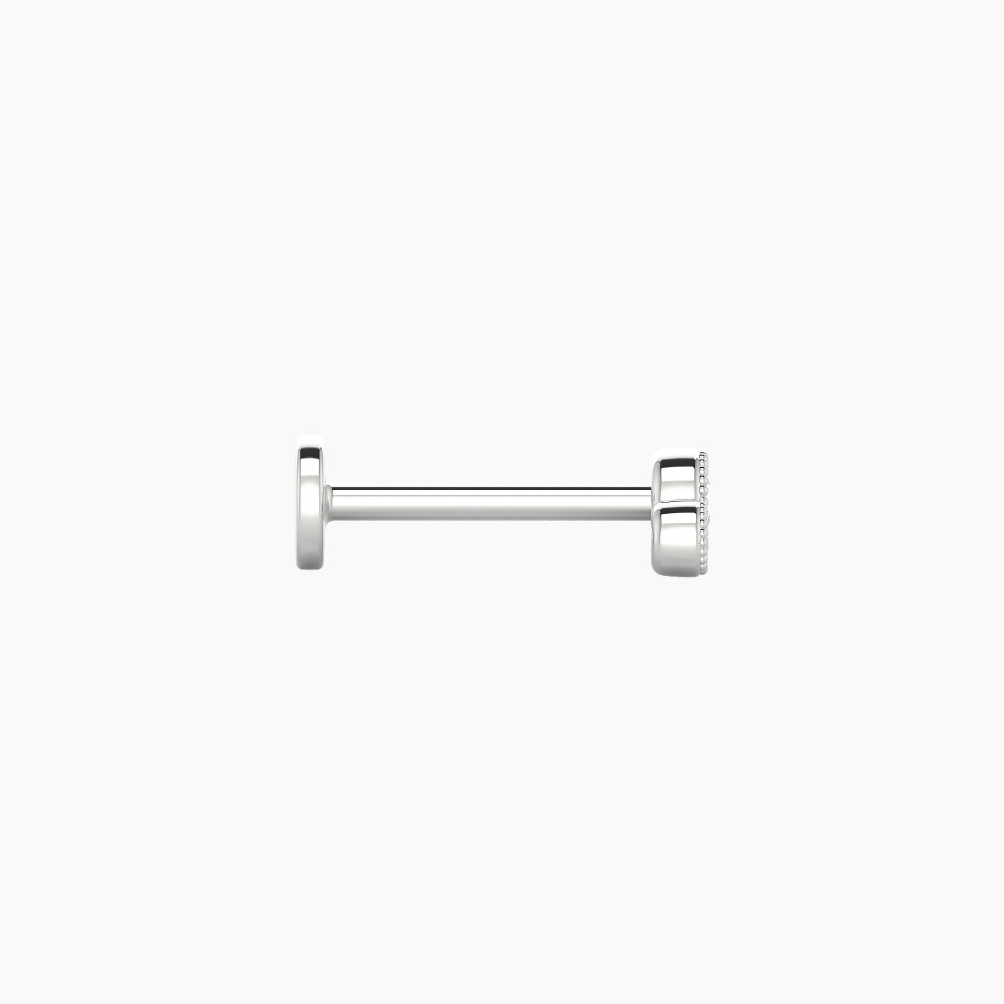 Fama | 18k White Gold 6.5 mm 8 mm Trilogy Diamond Piercing