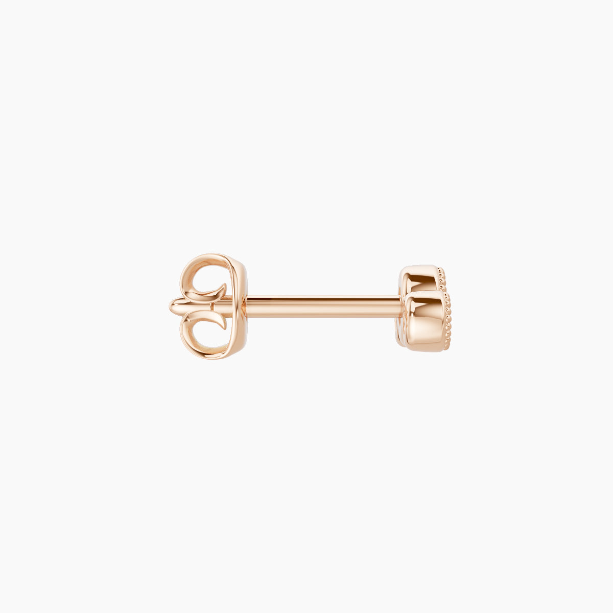 Fama | 18k Rose Gold 6.5 mm Trilogy Diamond Earring
