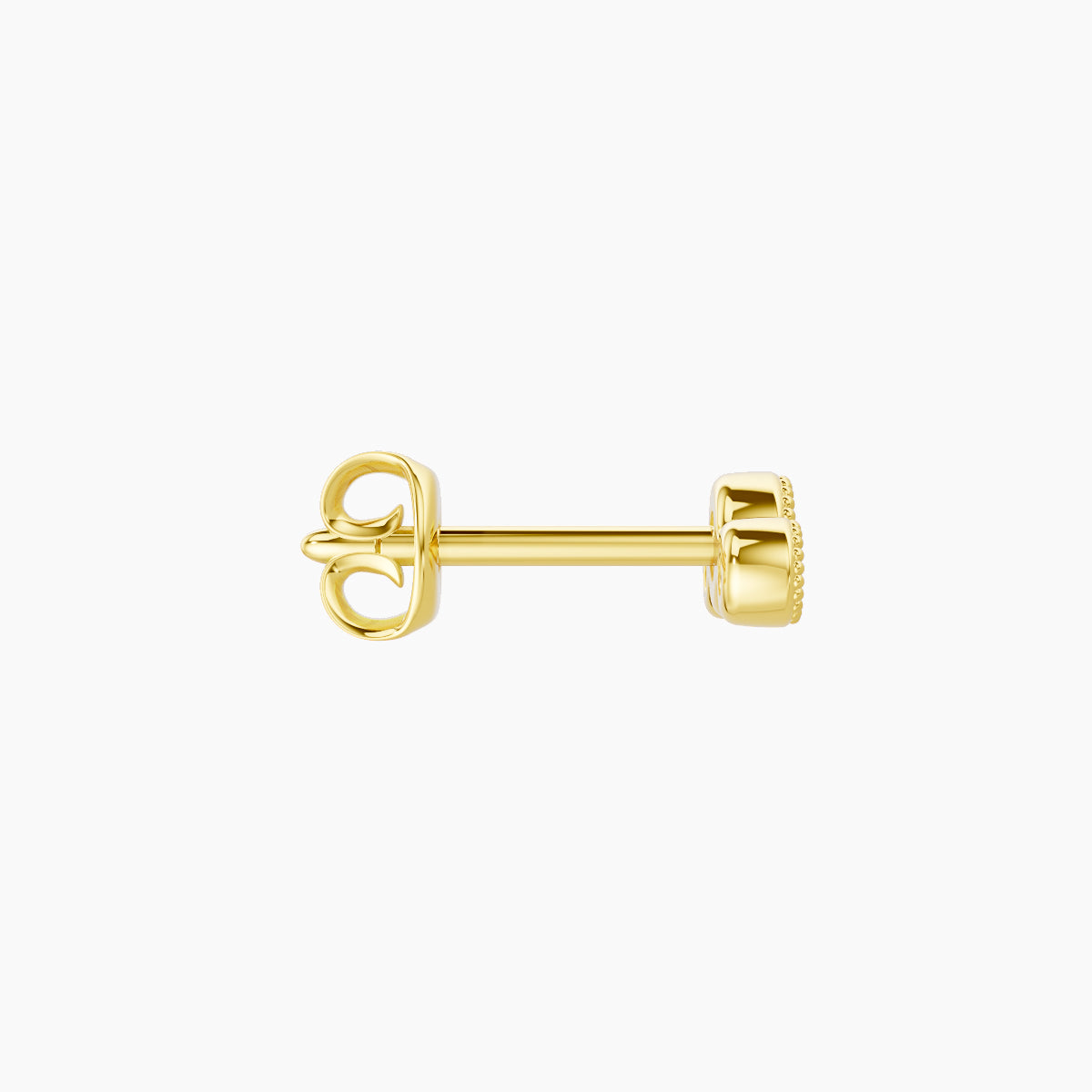 Fama | 18k Yellow Gold 6.5 mm Trilogy Diamond Earring