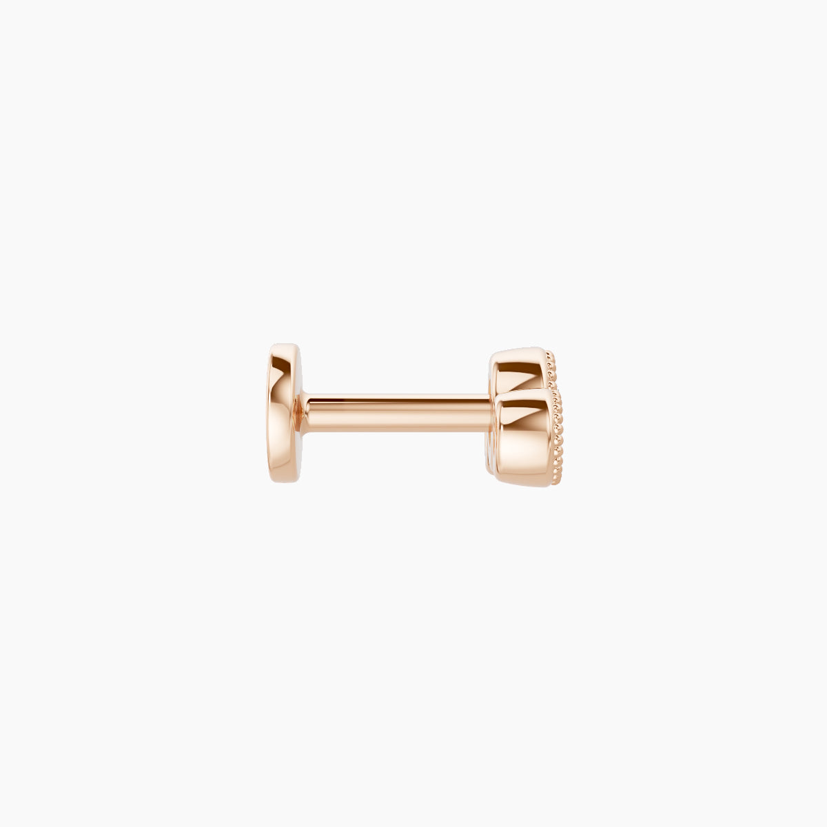 Fama | 18k Rose Gold 7.5 mm 5 mm Trilogy Diamond Piercing