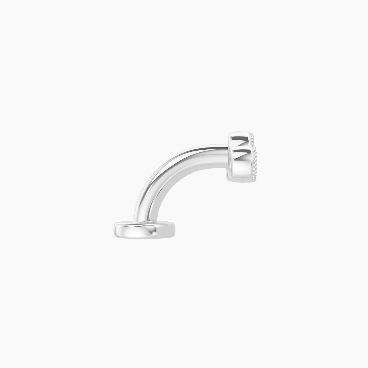 Fama | 18k White Gold 7.5 mm 6 mm Trilogy Diamond Floating Navel Piercing