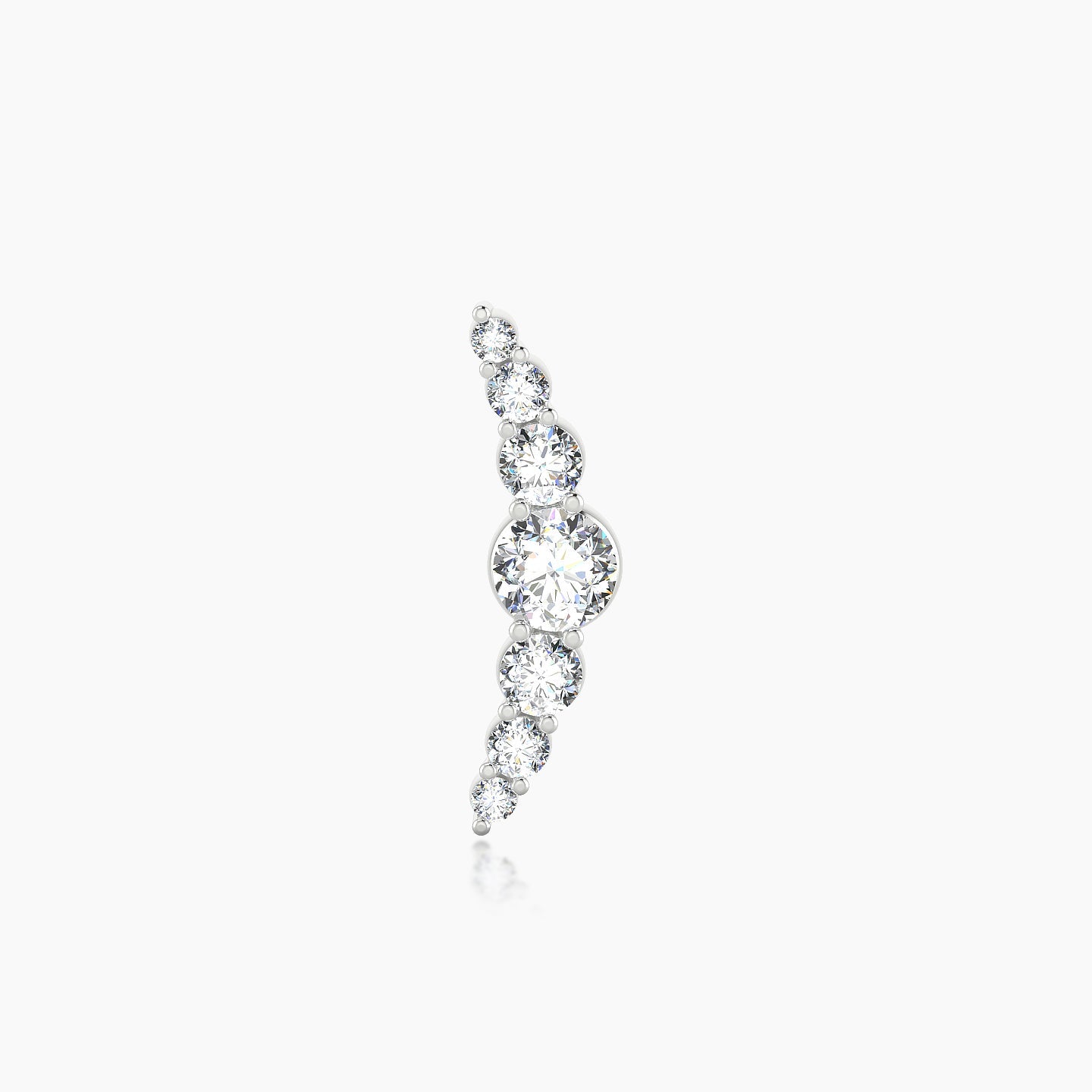Felicity | 18k White Gold 13 mm Long Diamond Piercing