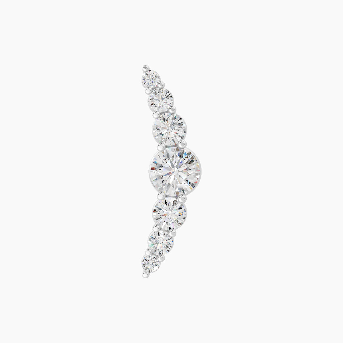 Felicity | 18k White Gold 13 mm 5 mm Long Diamond Piercing