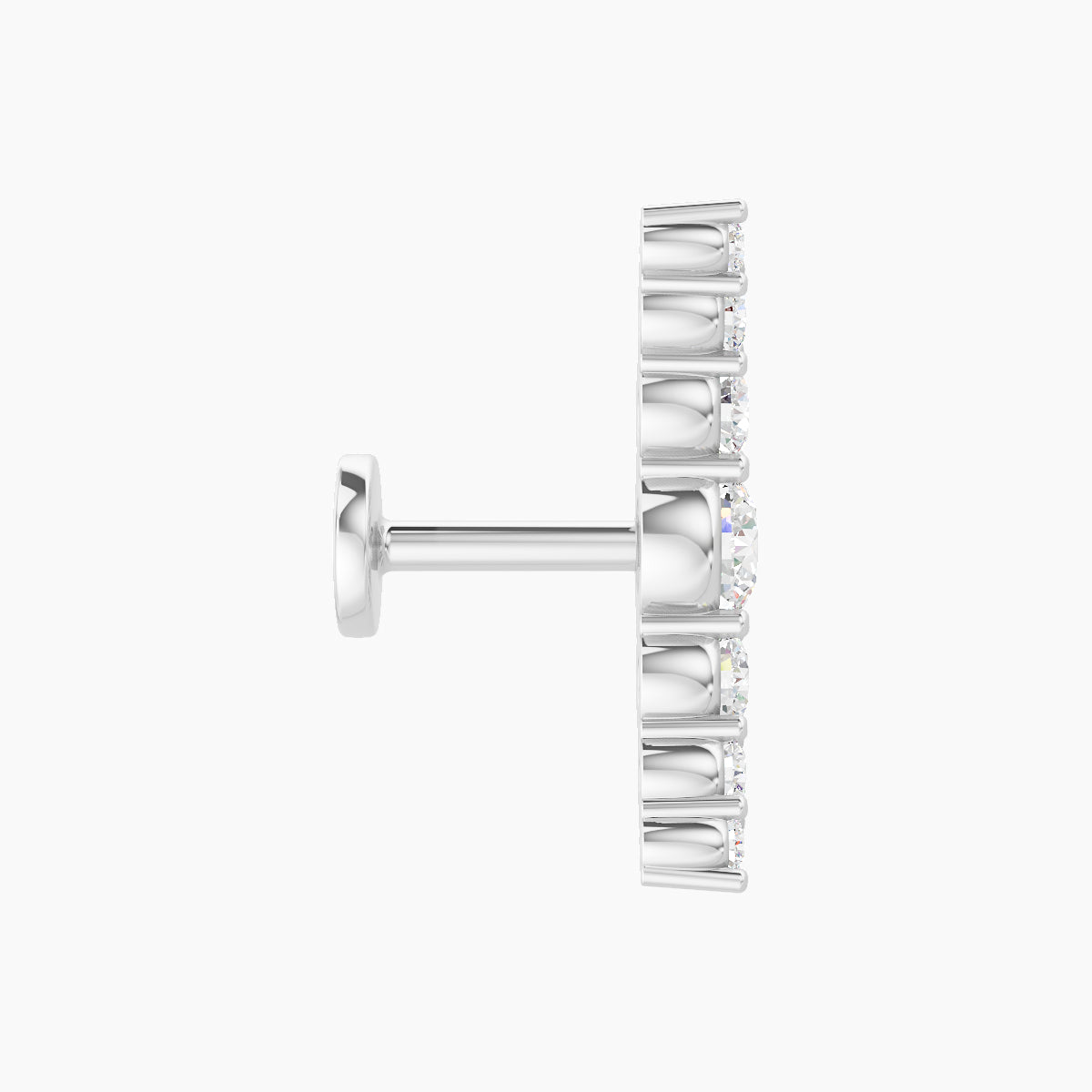 Felicity | 18k White Gold 13 mm 5 mm Long Diamond Piercing