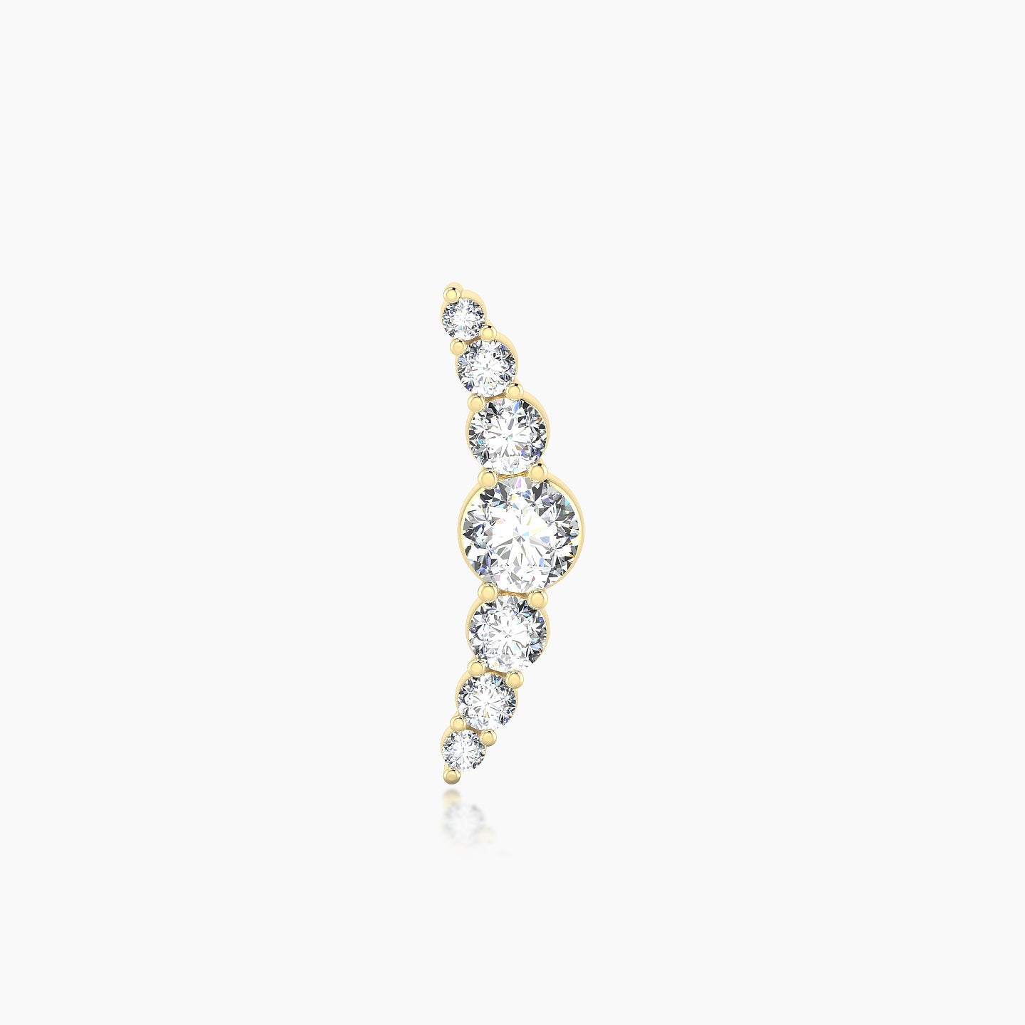 Felicity | 18k Yellow Gold 13 mm 5 mm Long Diamond Piercing