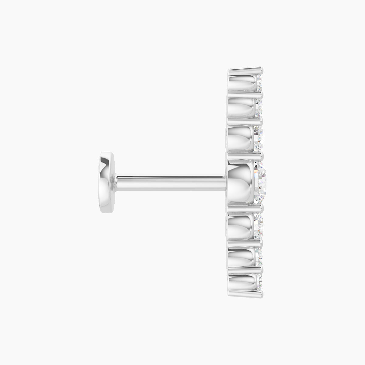 Felicity | 18k White Gold 13 mm 6.5 mm Long Diamond Piercing