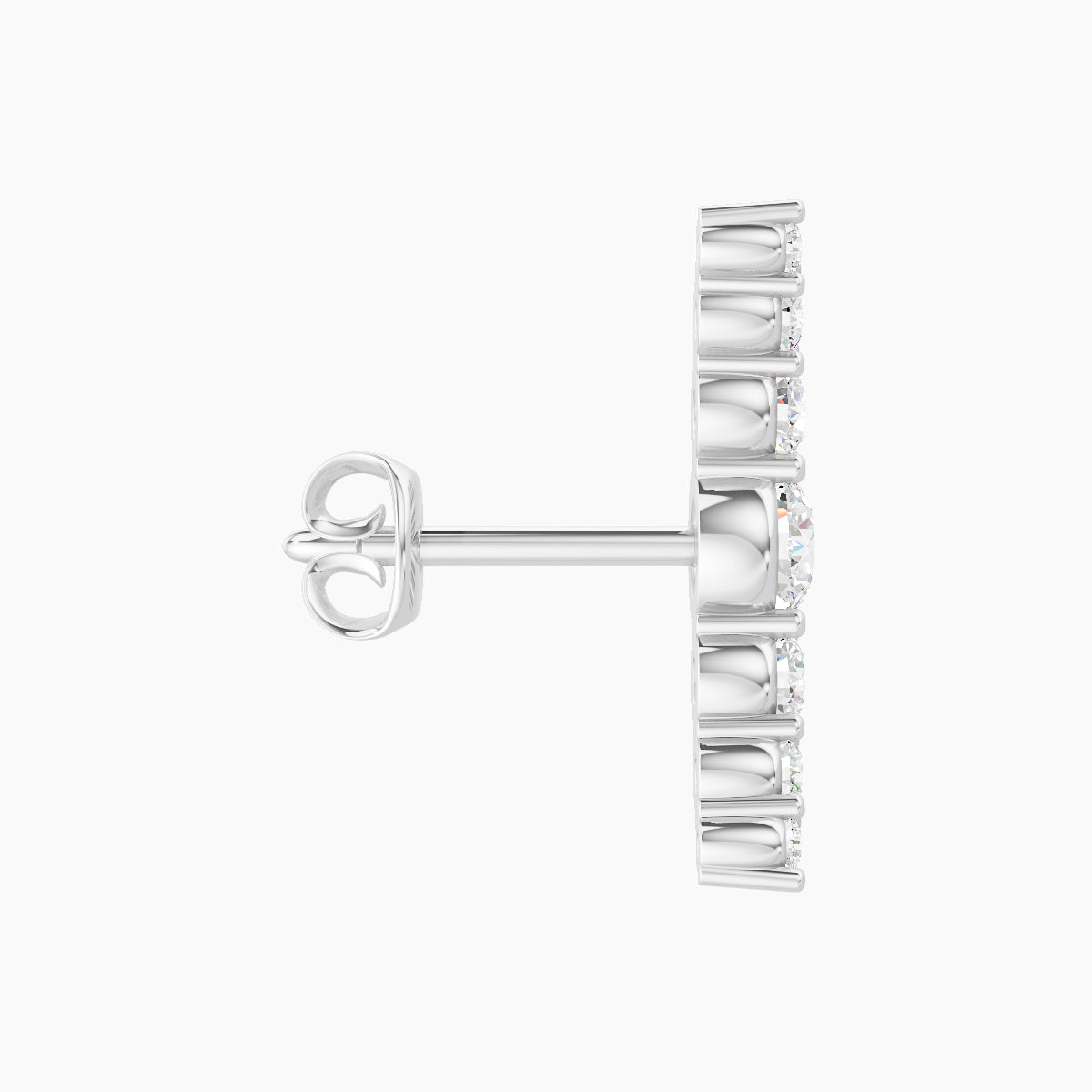 Felicity | 18k White Gold 13 mm Long Diamond Earring