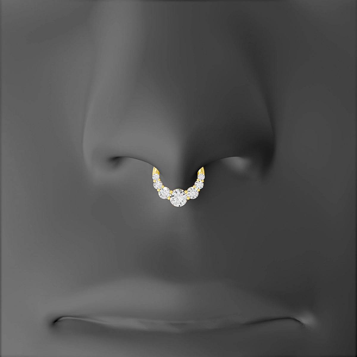 Felicity | 18k Yellow Gold 6.5 mm Diamond Septum Piercing