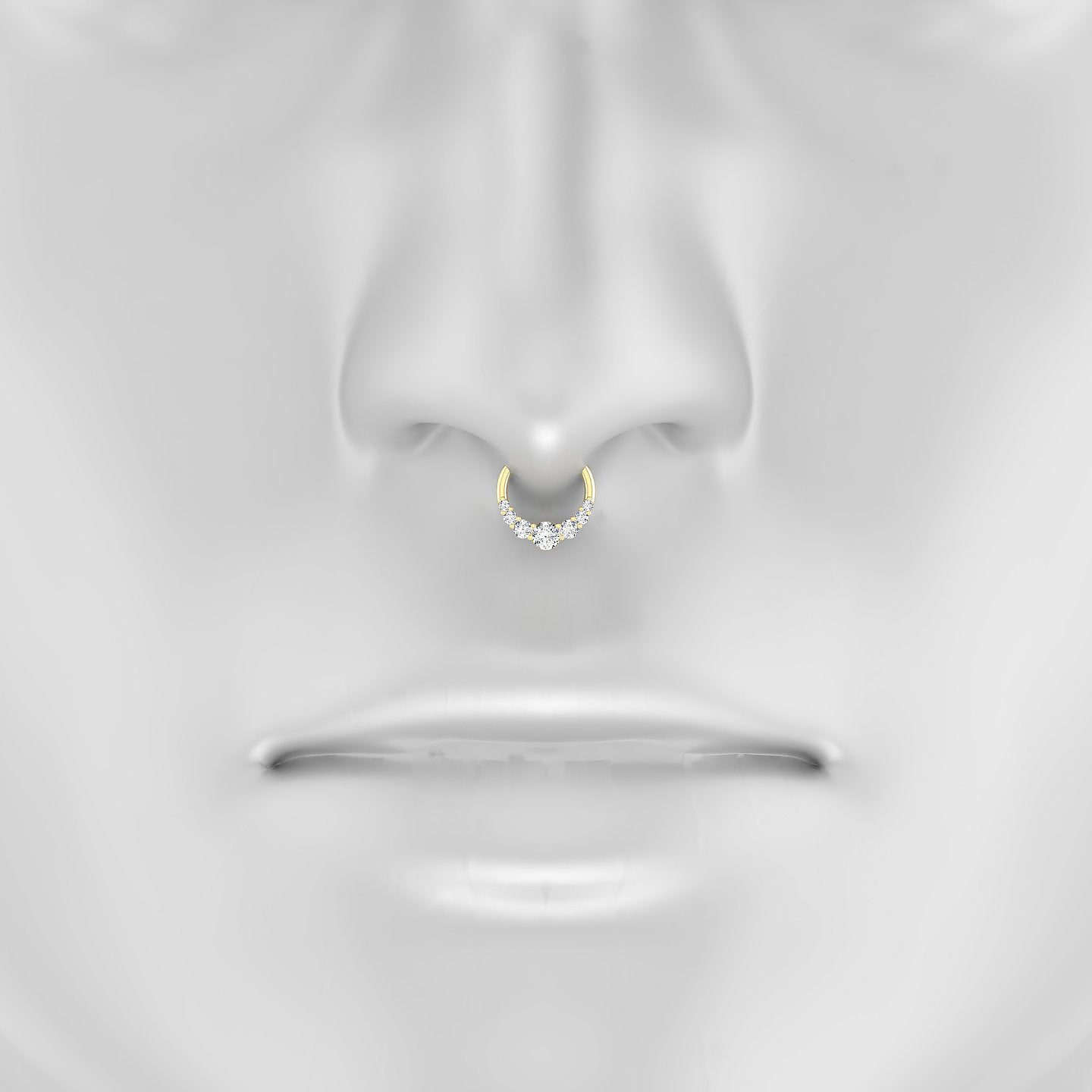 Felicity | 18k Yellow Gold 8 mm Diamond Septum Piercing